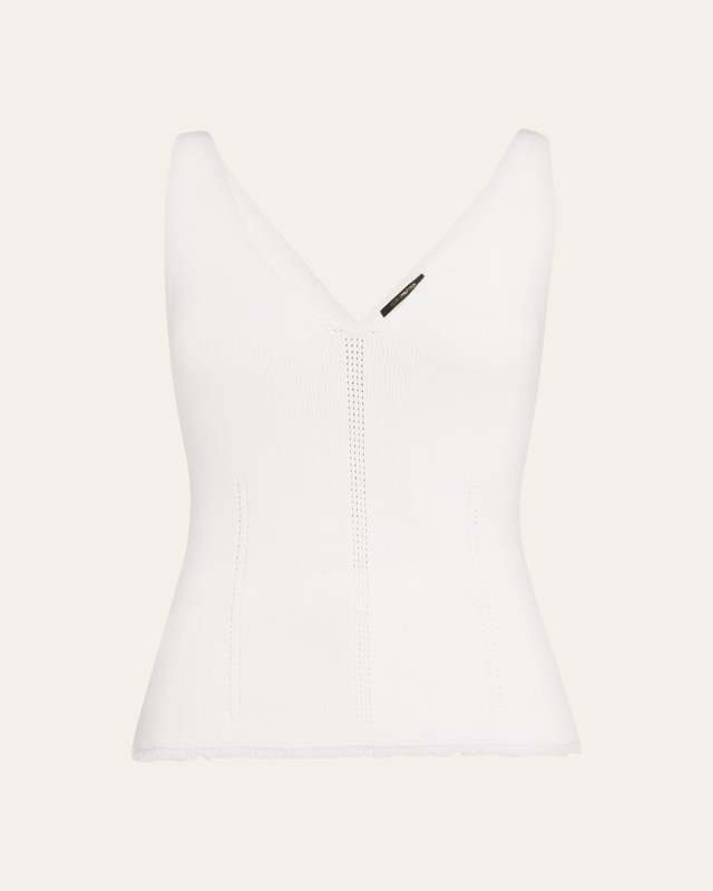 Finley Pointelle Rib Knit Cotton Tank